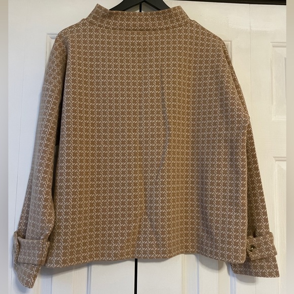 Ann Taylor Geo Mock Neck Top - Picture 3 of 5